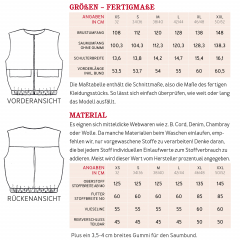 Papierschnittmuster Weste FRAU BORA