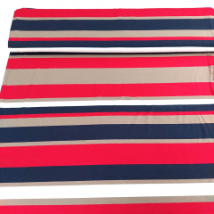 Viskose Jerseystoff Streifen weich flie�end, rot braun navy wei�