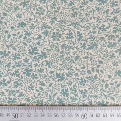 Baumwollstoff kleine Bl�tter Webware, Mintgr�n Naturwei�
