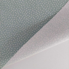 Baumwollstoff kleine Punkte Naturwei� Mintgr�n