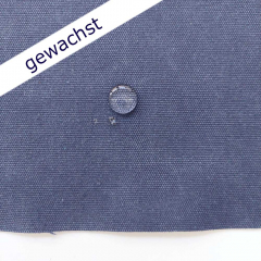 Canvas Stoff gewachst wasserabweisend uni Meterware, dunkles jeansblau