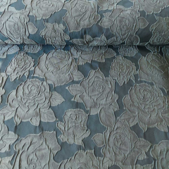 RESTST�CK 86 cm Jacquard Stoff Rosen-petrol