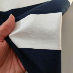Punto di Roma Jersey Blockstreifen Dunkelblau Cremewei� – Maritimer Chic