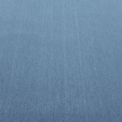 Baumwolljeansstoff mit Stretch uni, mittelblau - B-WARE