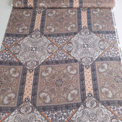 Viskose Stoff Patchwork Paisley Webware – Braunt�ne