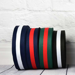 gestreiftes Webband 4 cm breit, rot navy