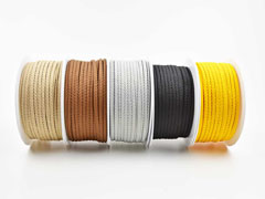Kordelband 5 mm, schwarz