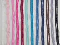 elastisches Band mit R�schenrand 1.5 cm, hellpink