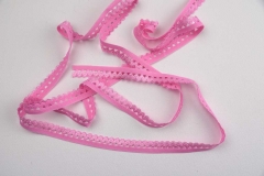 elastisches Band mit R�schenrand 1.5 cm, hellpink
