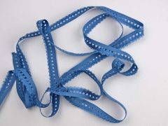 elastisches Band mit R�schenrand 1.5 cm, jeansblau