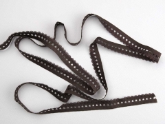elastisches Band mit R�schenrand 1.5 cm, braun