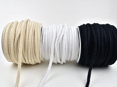 Baumwollkordel Hoodiekordel 8 mm dick, natur