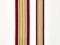 Ripsband Streifen 16 mm, bordeaux beige
