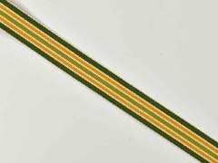 Ripsband Streifen 16 mm, gr�n ocker