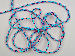 geflochtene Kordel 4 mm t�rkis pink blau