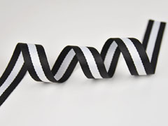 Gurtband Streifen 3 cm, schwarz wei� schwarz