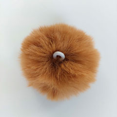 Kunstfellbommel Taschenanh�nger 6 cm, camel