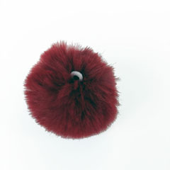 Kunstfellbommel Taschenanh�nger 6 cm, dunkelrot