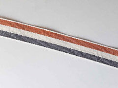 Webband Streifen 15 mm, braun cremewei� anthrazit