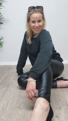 Sweatstoff schwarz uni flauschige R�ckseite #690