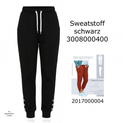 Sweatstoff schwarz uni flauschige R�ckseite #690