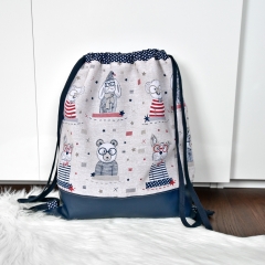 kr�ftiges Lederimitat Kunstleder f�r Taschen, dunkelblau
