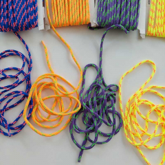 Kordelband geflochten 4 mm, orange hellgr�n