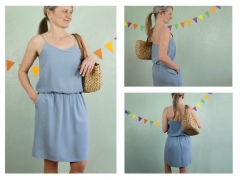 Papierschnittmuster Sommerkleid mit Spaghetti-Tr�gern FRAU SOFIE Schnittreif