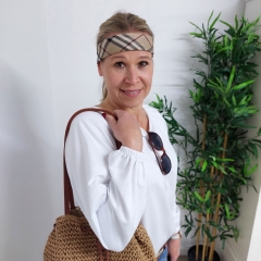 RESTST�CK 56 cm Sweat Stoff French Terry uni, wei�
