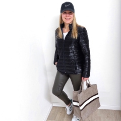 Hosenstretch Stoff Leggingsstoff Bengalin Kunstleder, khakigr�n