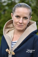 Jackenstoff Mantelstoff Doubleface fein edel, dunkelblau