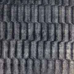 Fellimitat Pl�sch Federstruktur, schwarz Goldglitzer