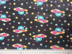 RESTST�CK 30 cm Baumwolle Astronauten & Raketen, schwarz