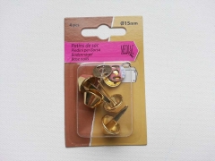 Bodenn�gel 4er Pack 15mm f�r Taschen, goldfarben