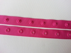 Druckerband-Druckknopfband Abstand 2,5 cm, pink