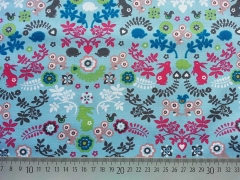 RESTST�CK 76 cm Hasen, V�gel und Blumen-hellblau