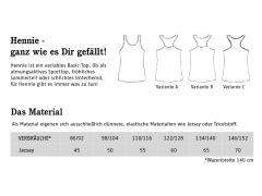Papierschnittmuster M�dchen TOP Racerback Hennie Studio Schnittreif