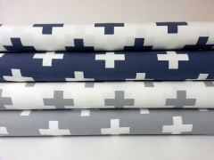 RESTST�CK 36 cm Jersey Kreuz , grau auf wei�