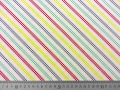 RESTST�CK 147 cm Jersey Rauten/diagonal Streifen - rosa/bunt