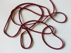 Kordelband 4 mm, rot dunkelblau