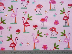 Ottoman bedruckt Flamingos, rosa