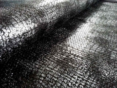 RESTST�CK 113 cm Elastischer Paillettenjersey Schlangenmuster, silbergrau schwarz