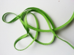 Schr�gband H�kelkante, 14 mm, hellgr�n