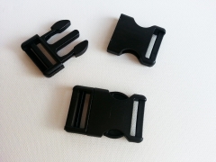 Steckschnalle 2,5 cm (25mm), schwarz