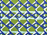 RESTST�CK 80 cm Jerseystoff Gitternetz, dunkelblau wei� gr�n
