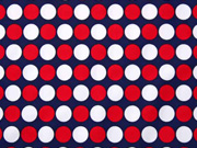 Badeanzugstoff Funktionsjersey Punke, rot wei� dunkelblau