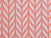 RESTST�CK 143 cm Bio-Jacquard Hamburger Liebe Maxi Knit, wei� apricot