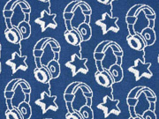 Bio-Jacquard Hamburger Liebe Kopfh�rer, blau
