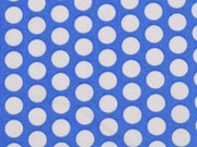 Baumwollstoff Punkte Fresh Dots 9 mm, wei� himmelblau