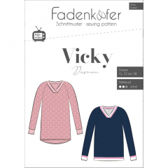 Schnittmuster Pullover V-Ausschnitt Vicky Damen Fadenk�fer